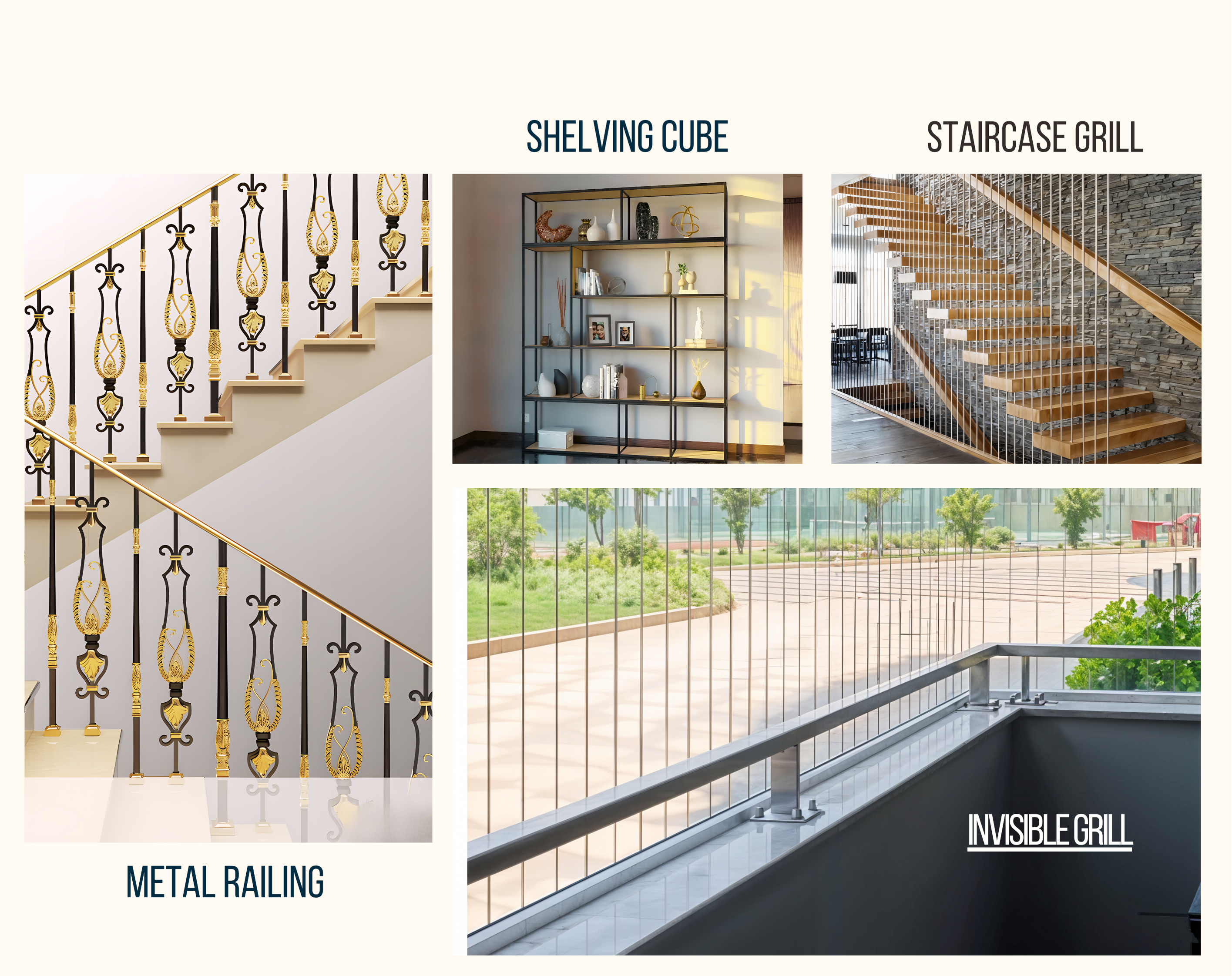 Metal grill and Railing