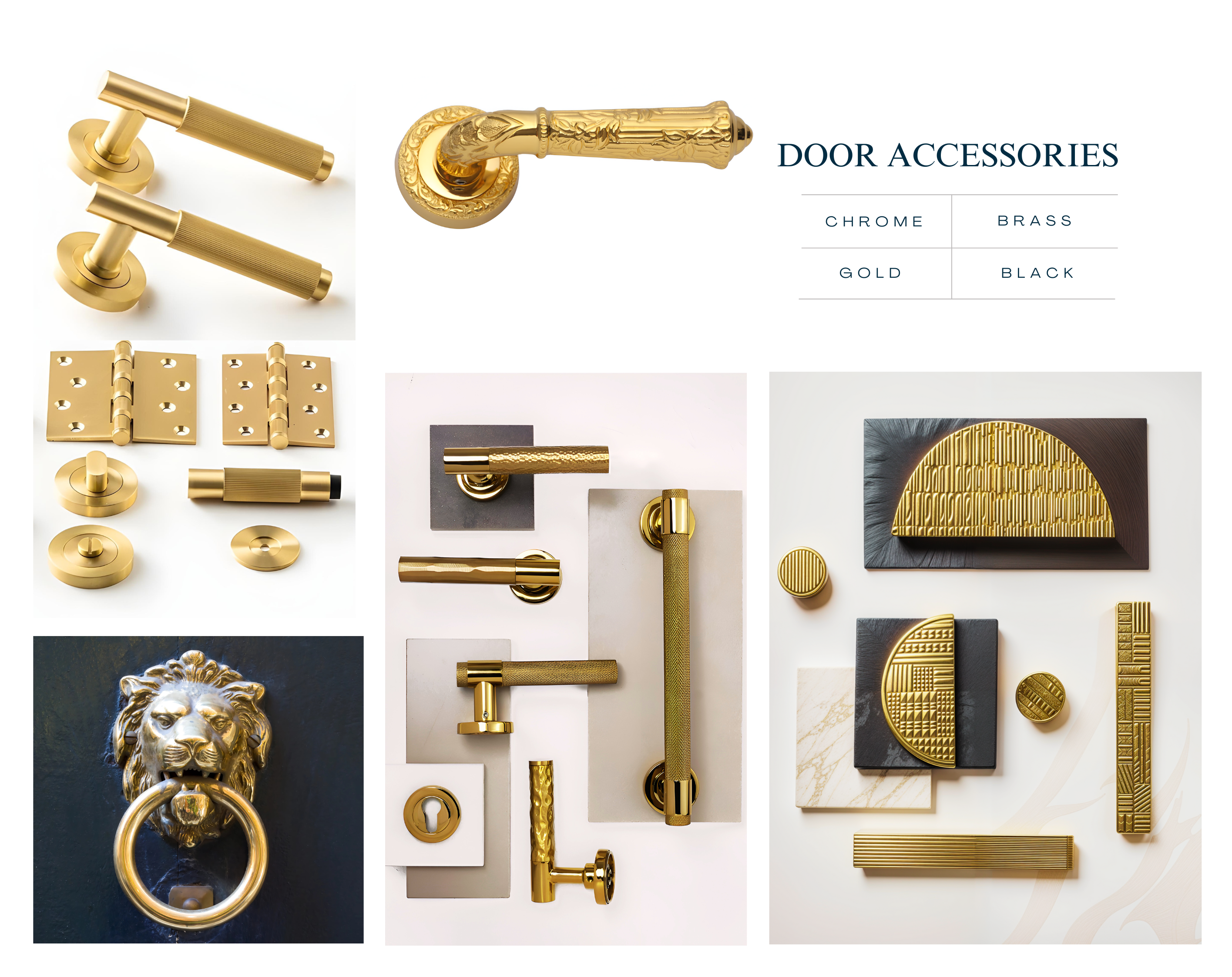 Brass luxury door hardware